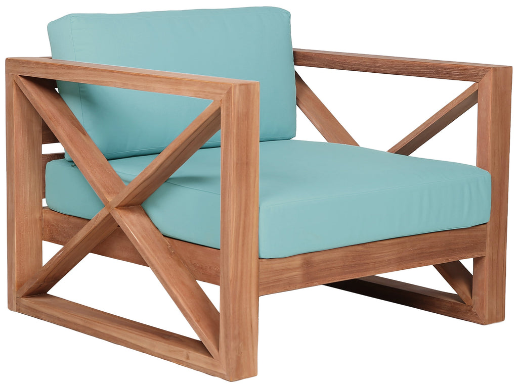 Anguilla Water Resistant Fabric Upholsetered Outdoor Patio Accent Chair