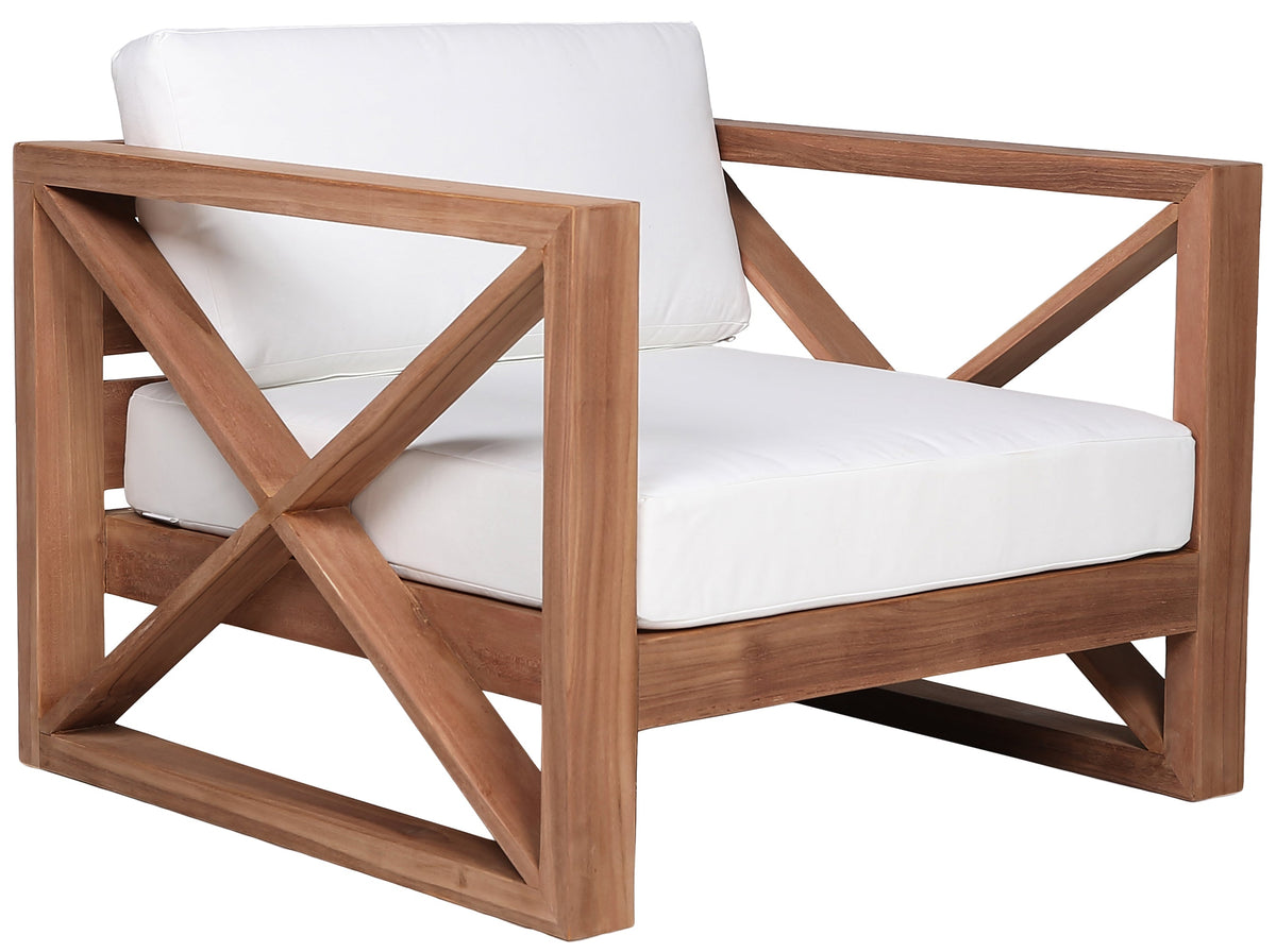 Anguilla Water Resistant Fabric Upholsetered Outdoor Patio Accent Chair