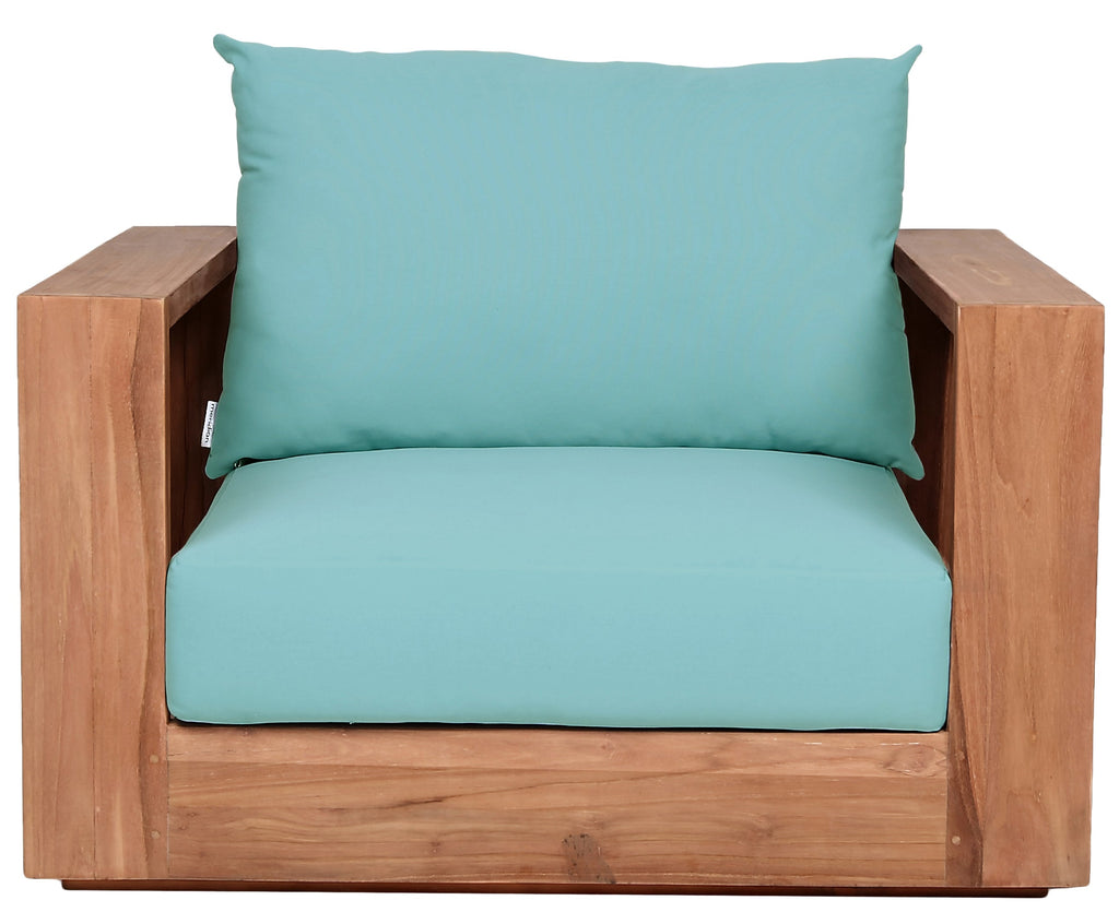Tulum Water Resistant Fabric Upholstered Outdoor Patio Accent Chair