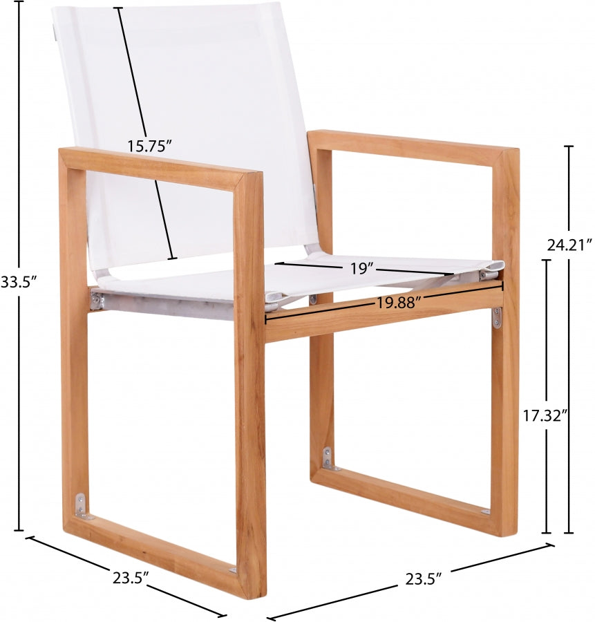 Tulum Water Resistant Mesh Fabric Outdoor Patio Dining Arm Chair