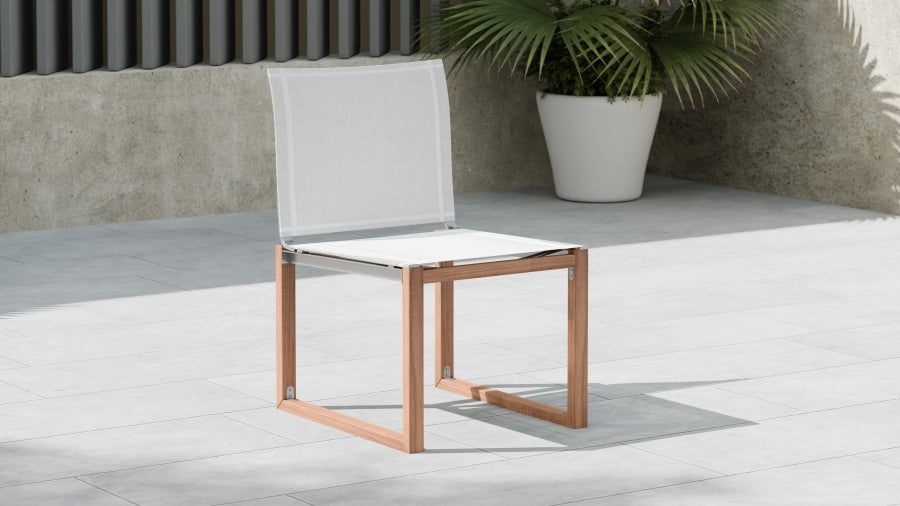 Tulum Water Resistant Mesh Fabric Outdoor Patio Dining Side Chair