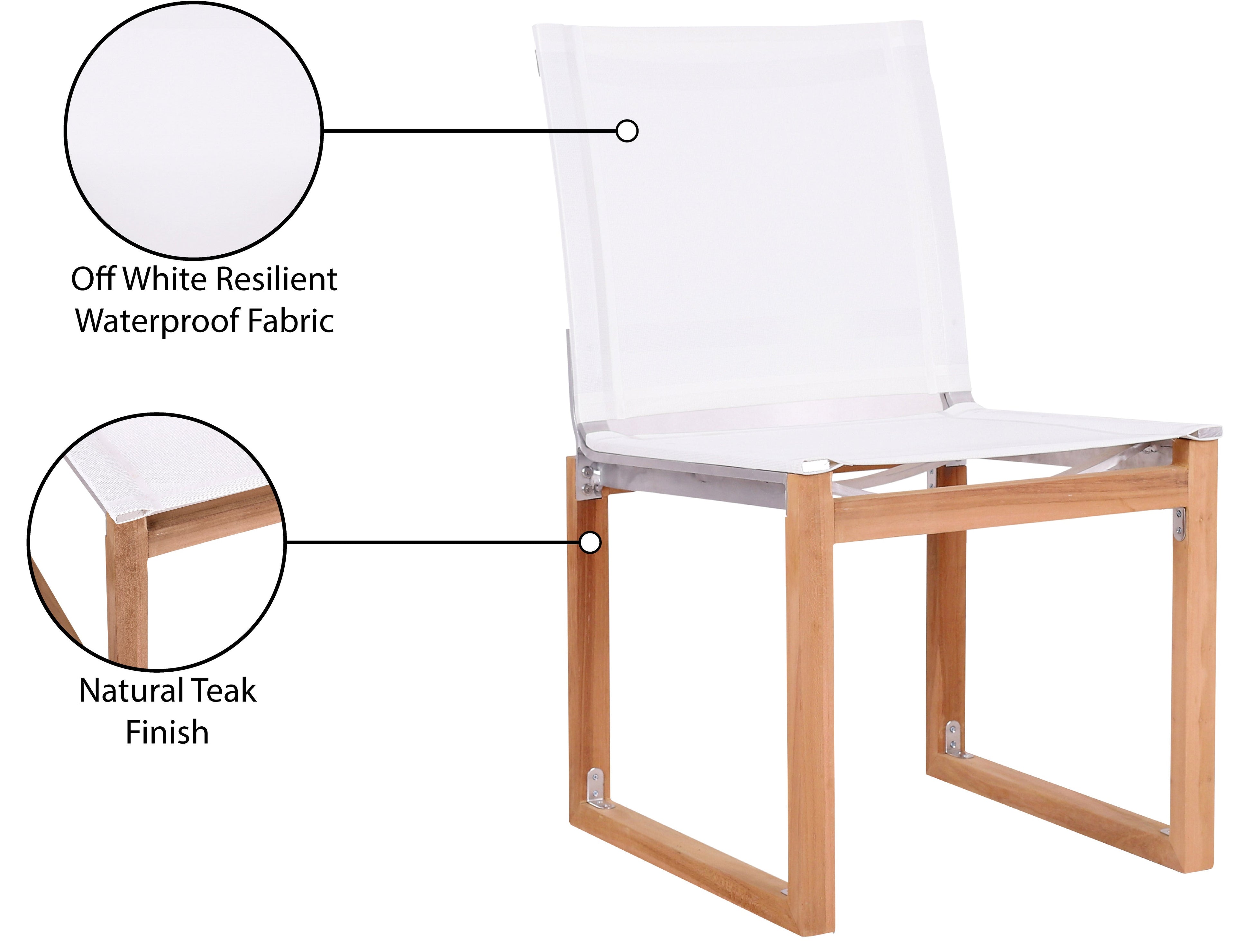 Tulum Water Resistant Mesh Fabric Outdoor Patio Dining Side Chair
