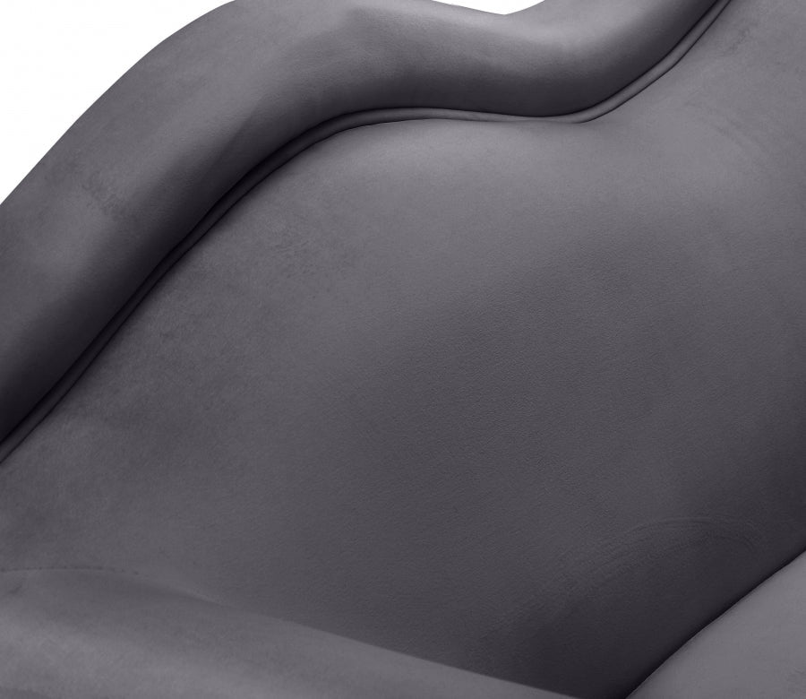 Lips Velvet Upholstered Chair