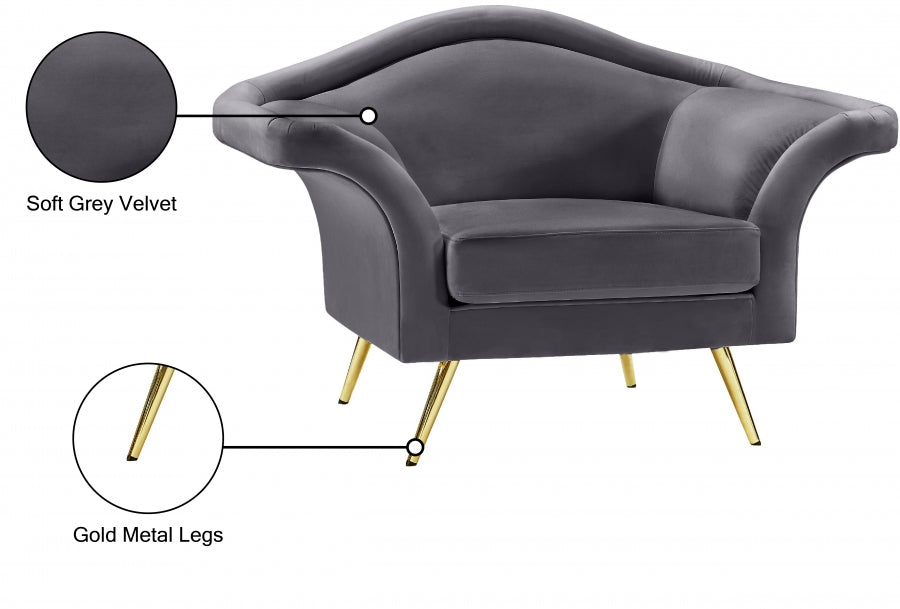Lips Velvet Upholstered Chair