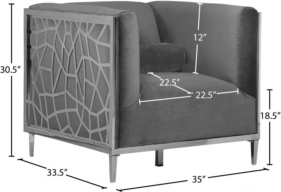 Opal Velvet Upholstered Chair