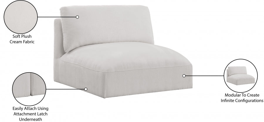 Ease Fabric Upholstered Armless Modular Chair