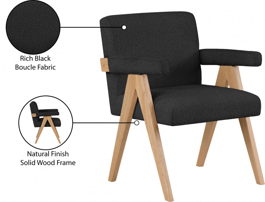 Woodloch Boucle Fabric Upholstered Accent Chair