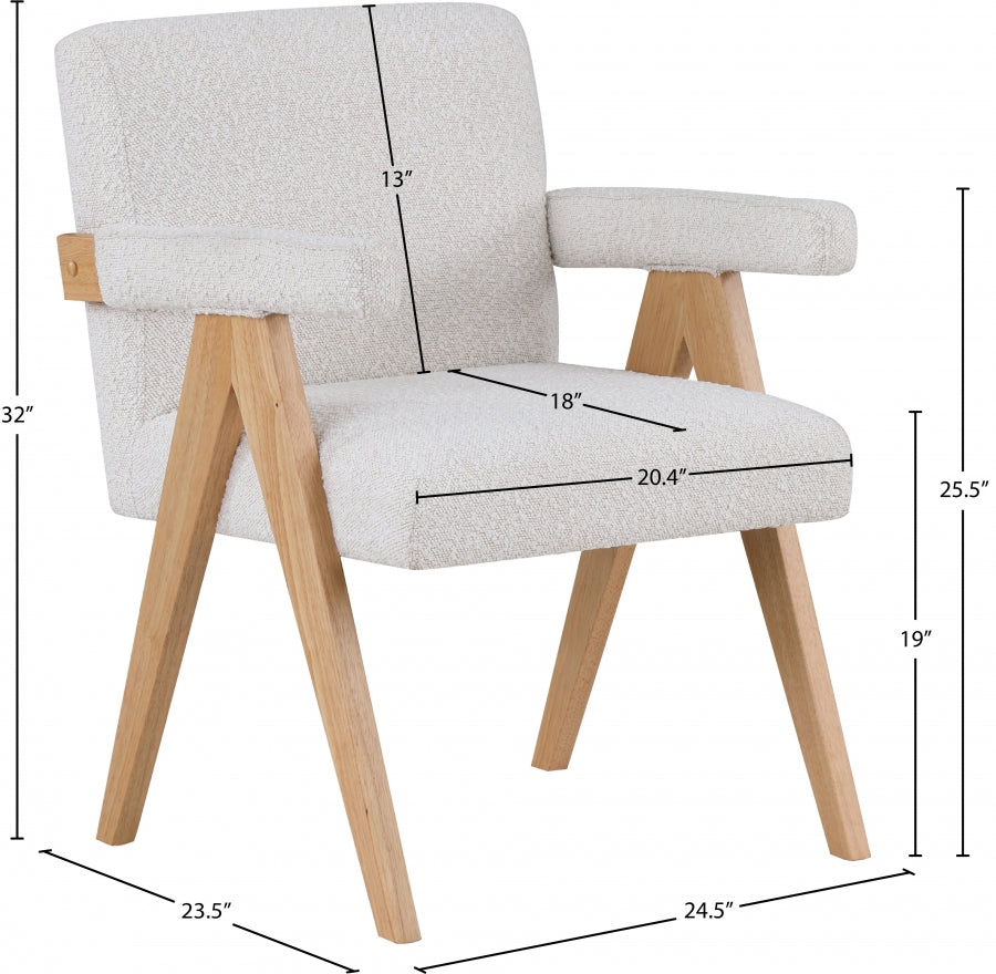 Woodloch Boucle Fabric Upholstered Accent Chair