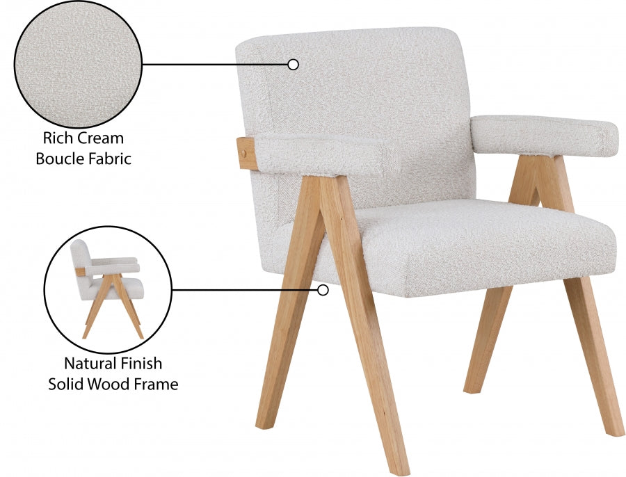 Woodloch Boucle Fabric Upholstered Accent Chair