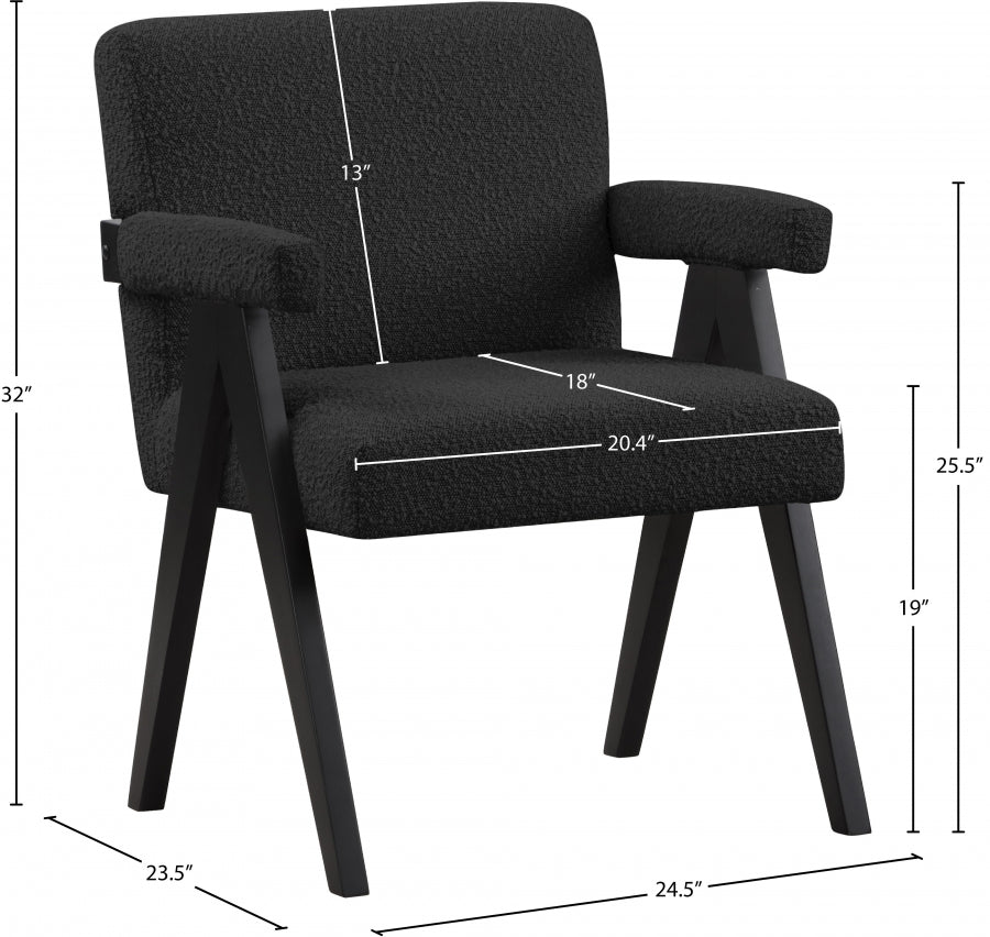 Woodloch Boucle Fabric Upholstered Accent Chair