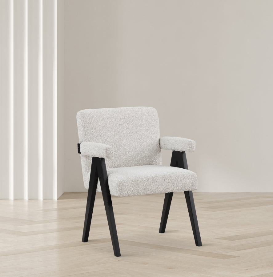 Woodloch Boucle Fabric Upholstered Accent Chair