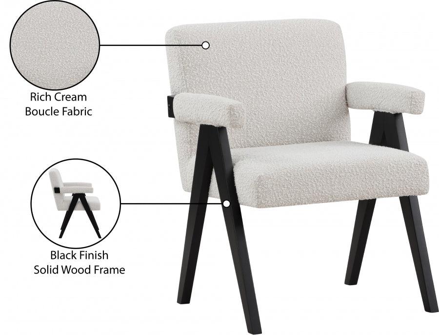 Woodloch Boucle Fabric Upholstered Accent Chair