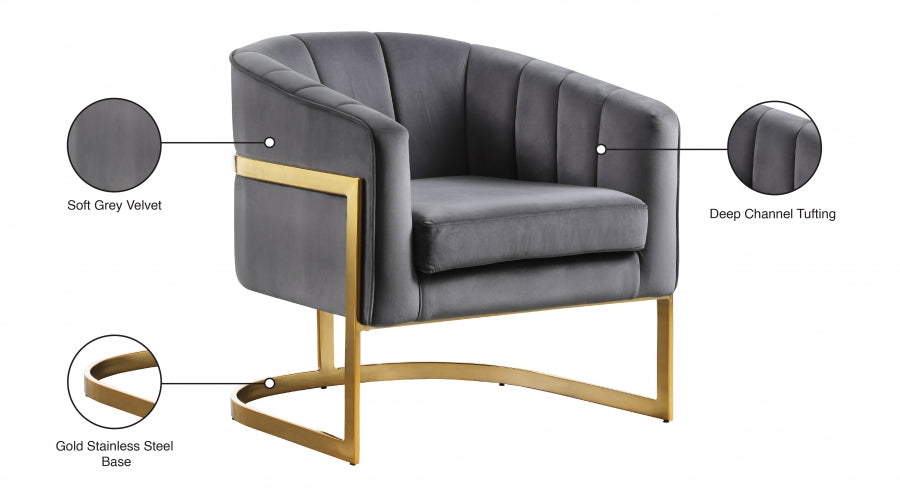 Carter Velvet Upholstered Accent Chair