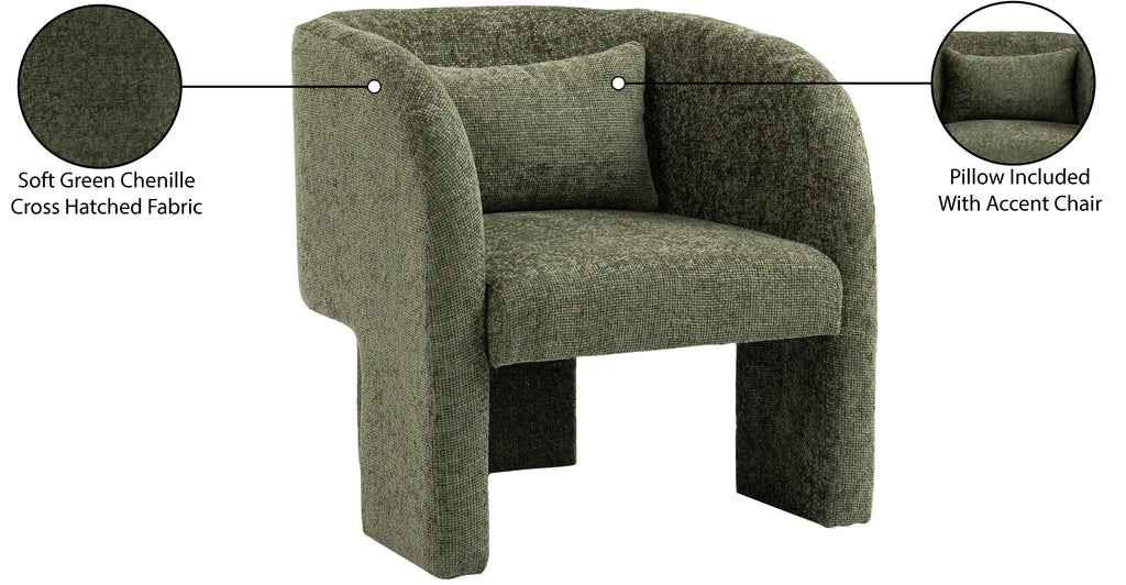 Sawyer Chenille Fabric Upholstered Accent Chair