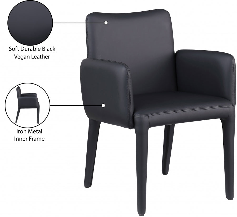 Pelle Vegan Leather Upholstered Dining Chair / Accent Chair