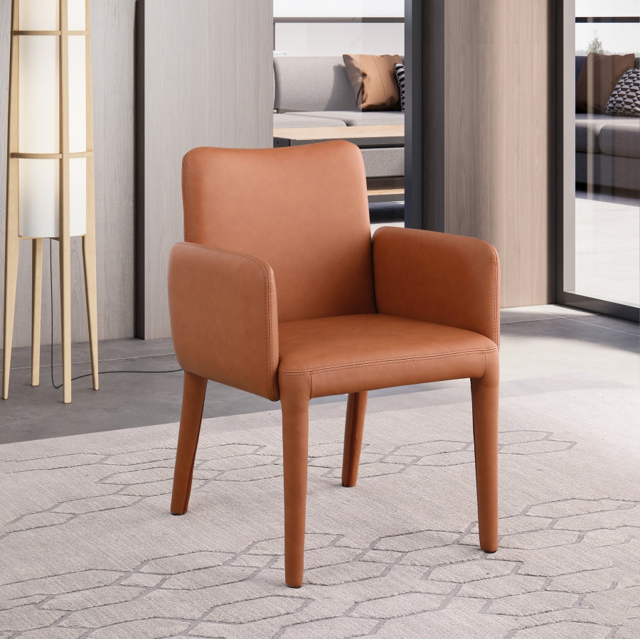 Pelle Vegan Leather Upholstered Dining Chair / Accent Chair
