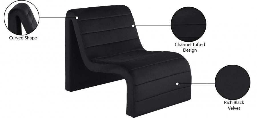 Ivy Velvet Upholstered Accent Chair