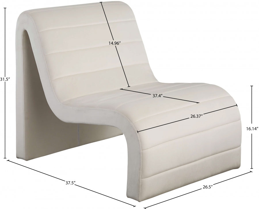 Ivy Velvet Upholstered Accent Chair