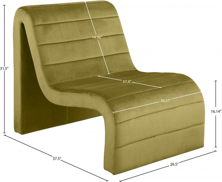 Ivy Velvet Upholstered Accent Chair