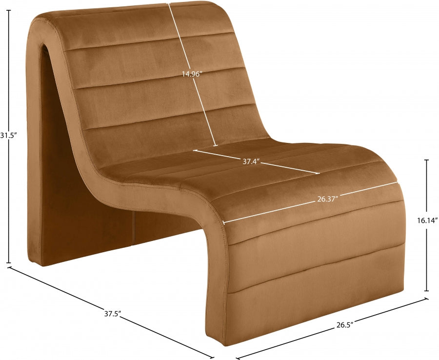 Ivy Velvet Upholstered Accent Chair