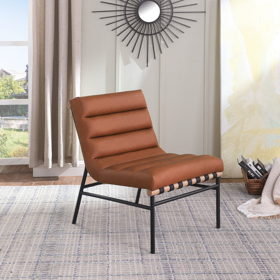 Burke Vegan Leather Upholstered Accent Chair