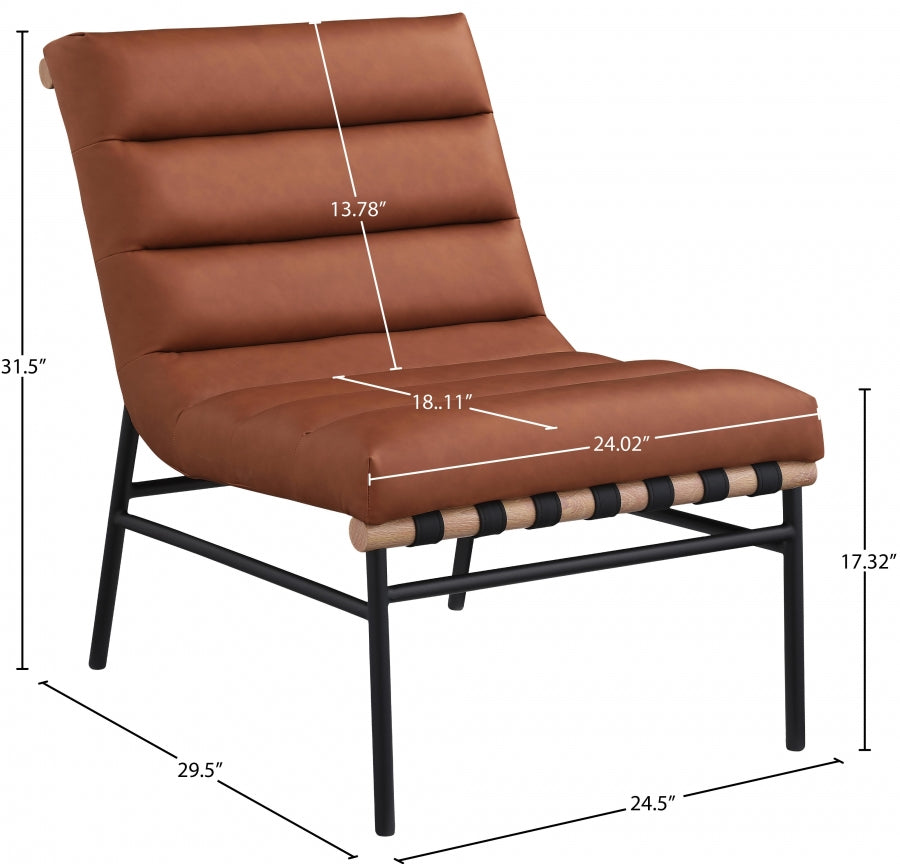 Burke Vegan Leather Upholstered Accent Chair