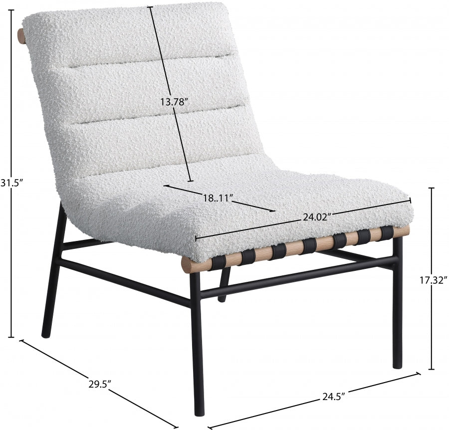 Burke Boucle Fabric Upholstered Accent Chair