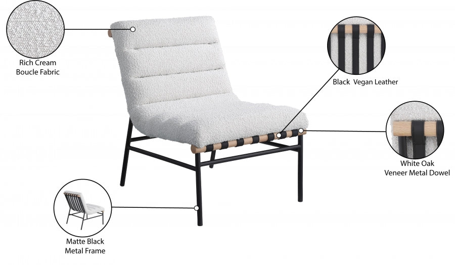 Burke Boucle Fabric Upholstered Accent Chair