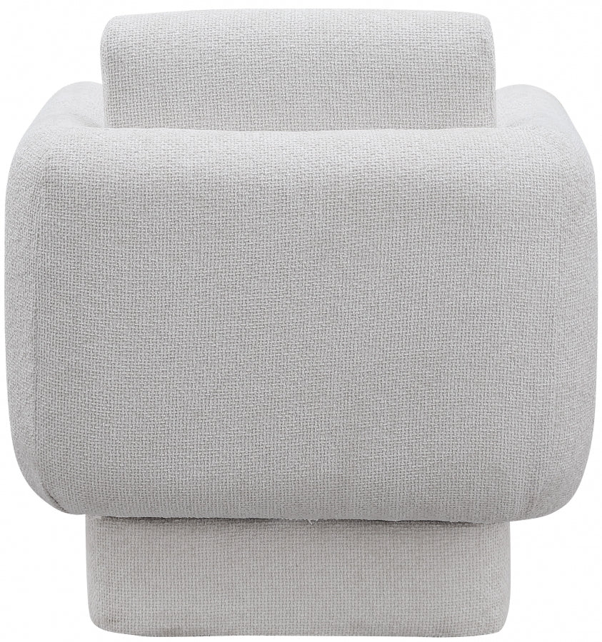 Alessandra Chenille Fabric Upholstered Swivel Accent Chair