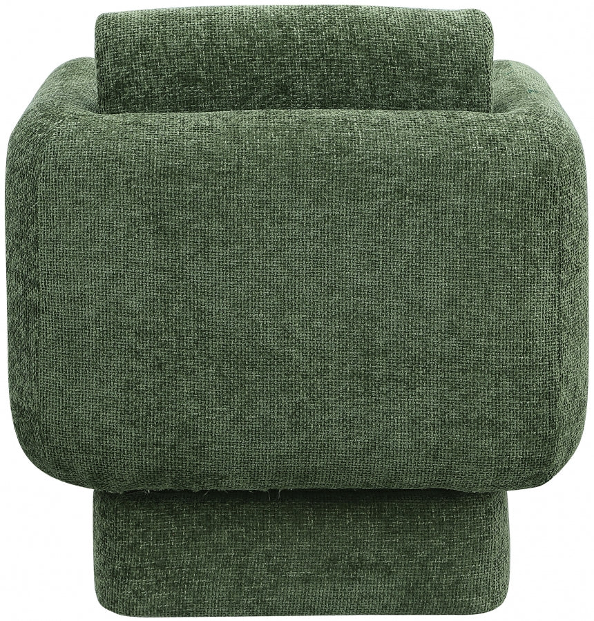 Alessandra Chenille Fabric Upholstered Swivel Accent Chair