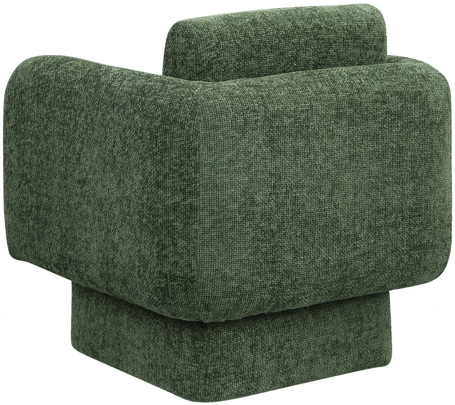 Alessandra Chenille Fabric Upholstered Swivel Accent Chair