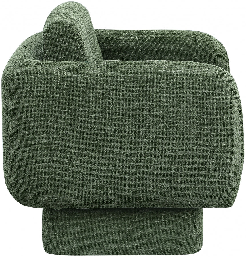 Alessandra Chenille Fabric Upholstered Swivel Accent Chair