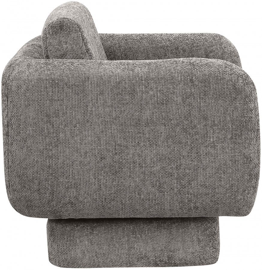 Alessandra Chenille Fabric Upholstered Swivel Accent Chair