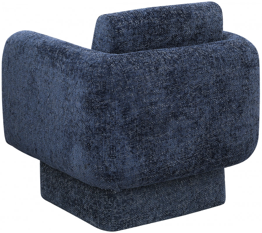 Alessandra Chenille Fabric Upholstered Swivel Accent Chair