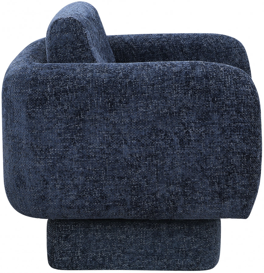 Alessandra Chenille Fabric Upholstered Swivel Accent Chair