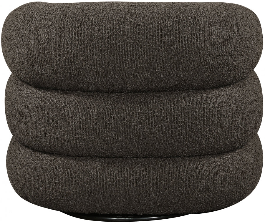 Roxbury Boucle Fabric Upholstered Swivel Accent Chair