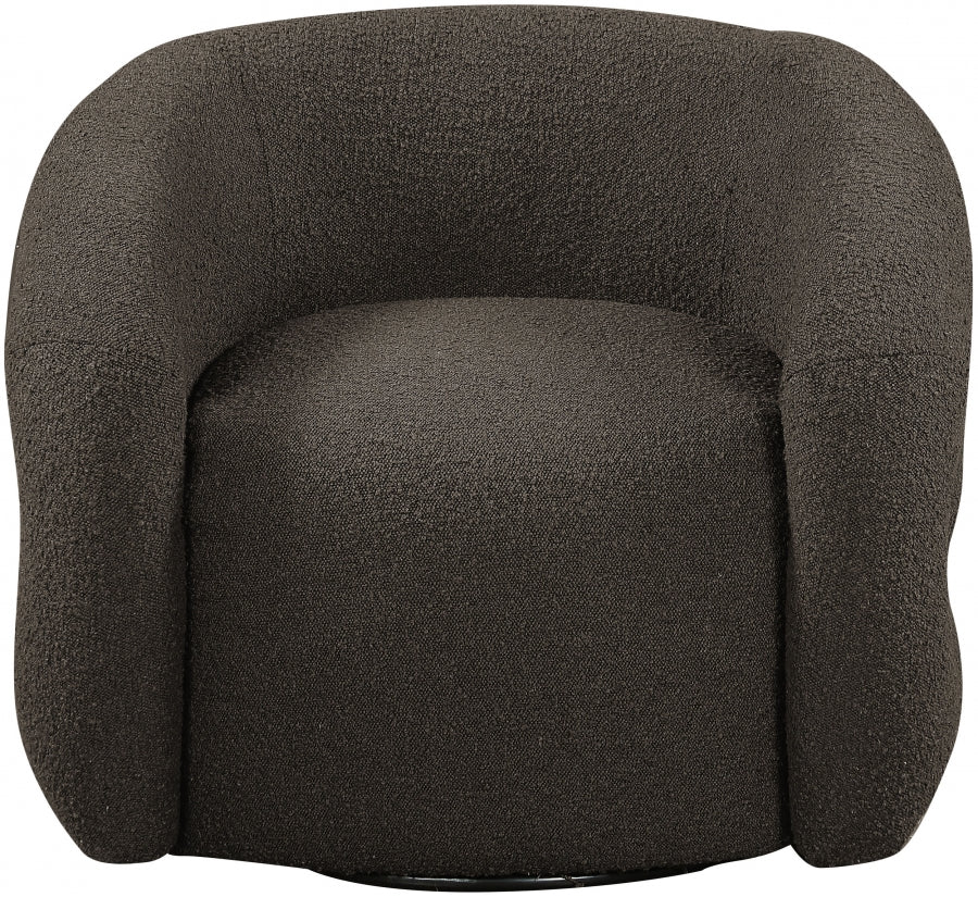 Roxbury Boucle Fabric Upholstered Swivel Accent Chair