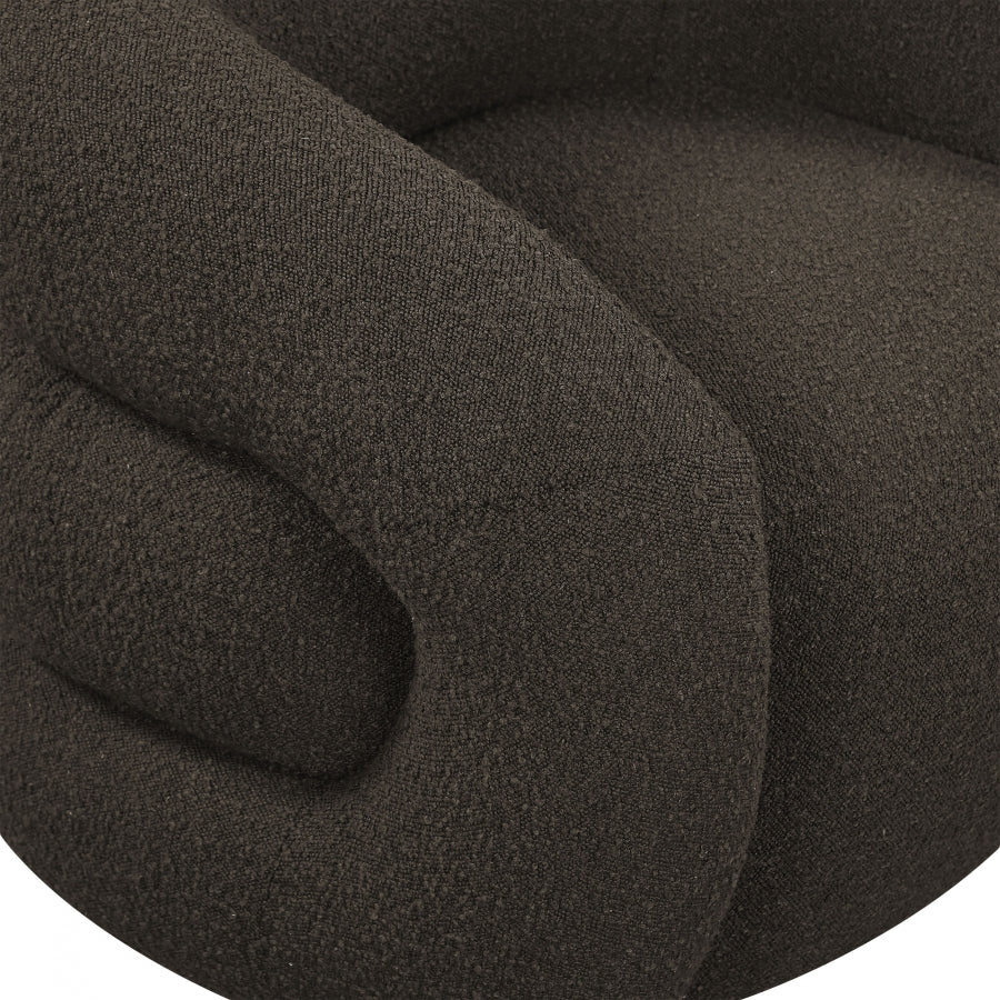 Roxbury Boucle Fabric Upholstered Swivel Accent Chair