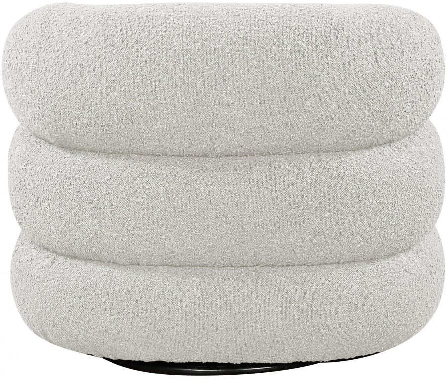 Roxbury Boucle Fabric Upholstered Swivel Accent Chair