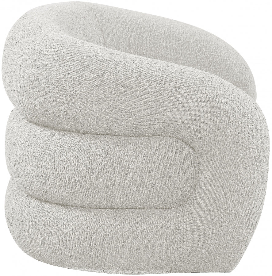 Roxbury Boucle Fabric Upholstered Swivel Accent Chair