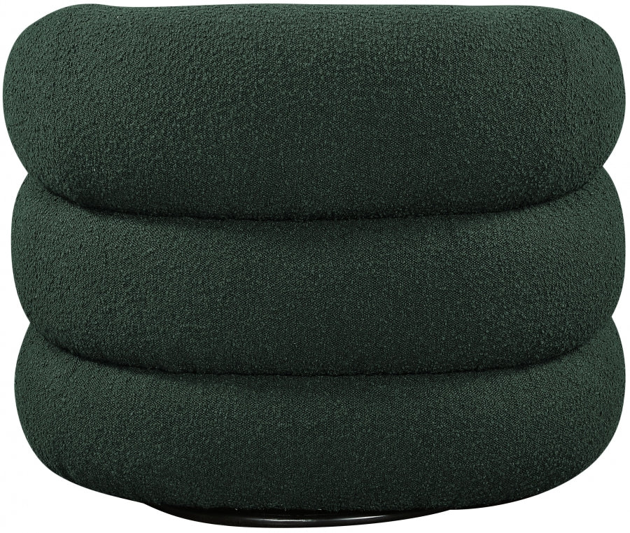 Roxbury Boucle Fabric Upholstered Swivel Accent Chair