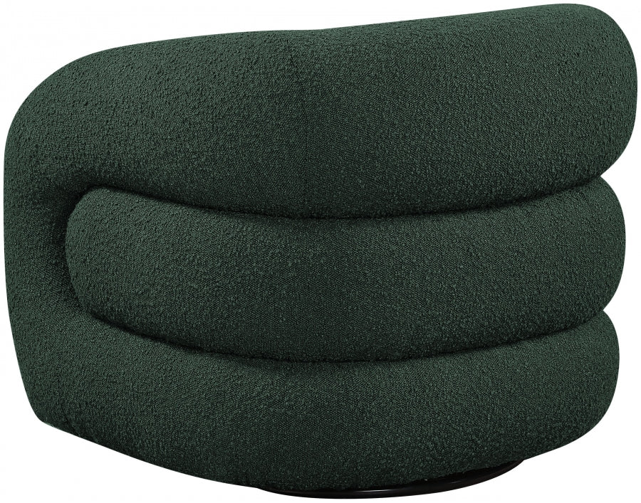 Roxbury Boucle Fabric Upholstered Swivel Accent Chair