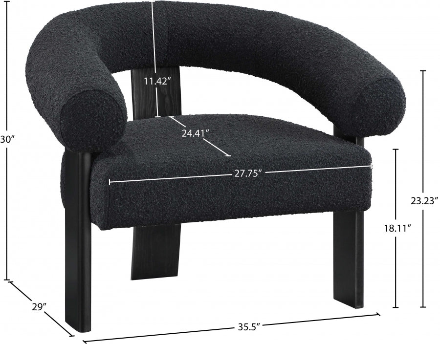 Winston Boucle Fabric Upholstered Accent Chair
