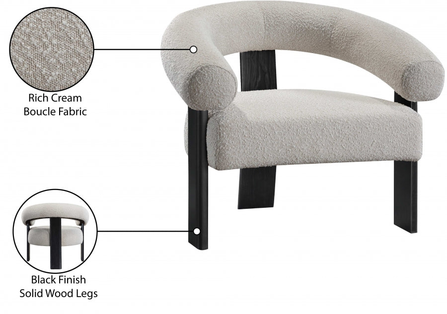 Winston Boucle Fabric Upholstered Accent Chair