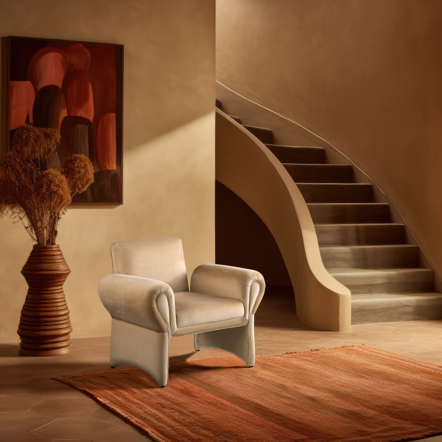 Fleurette Velvet Upholstered Accent Chair