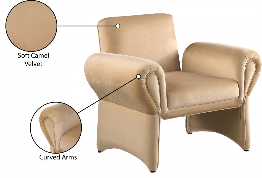 Fleurette Velvet Upholstered Accent Chair