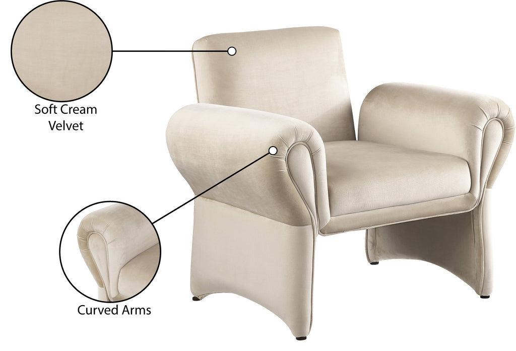 Fleurette Velvet Upholstered Accent Chair