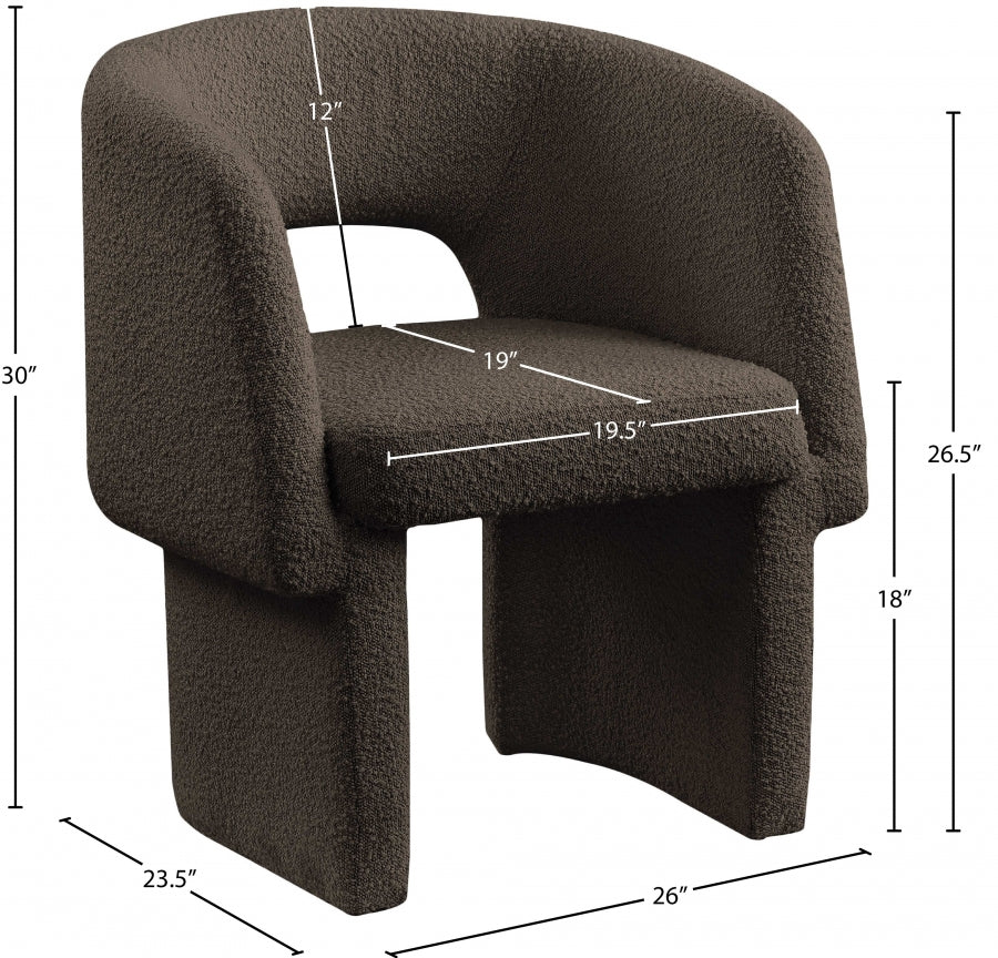 Emmet Boucle Fabric Upholstered Dining Chair / Accent Chair