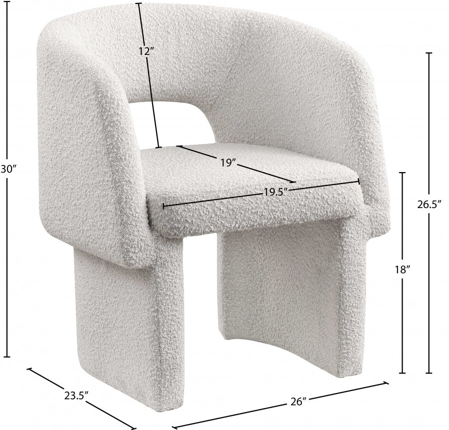 Emmet Boucle Fabric Upholstered Dining Chair / Accent Chair
