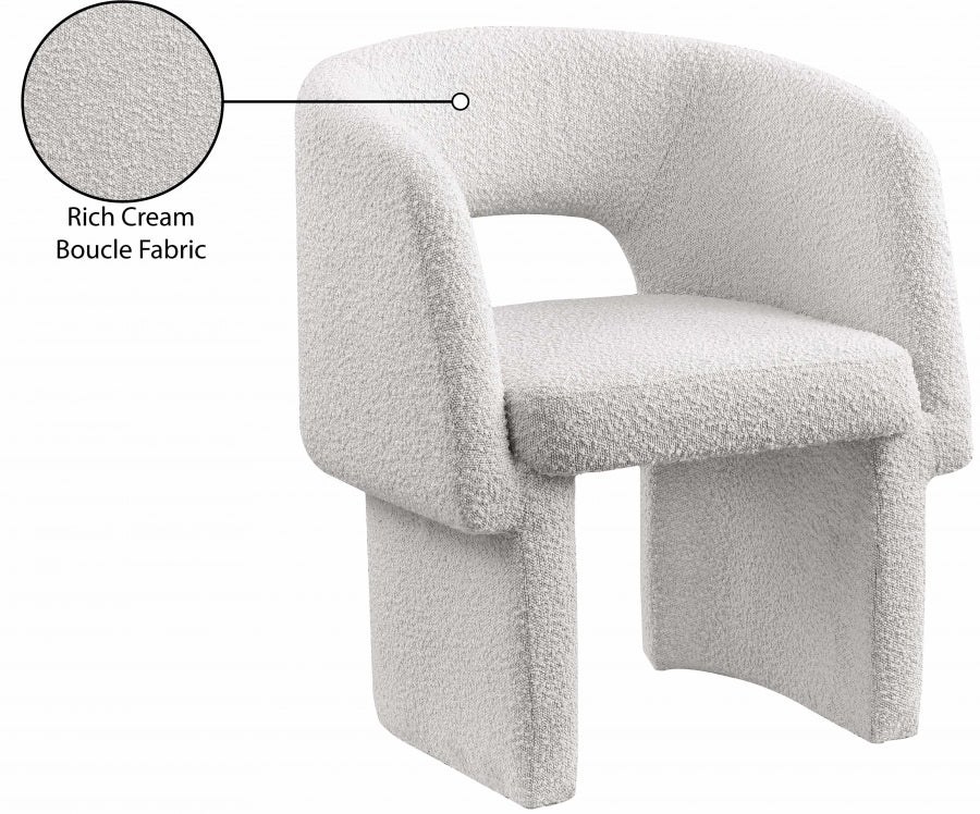 Emmet Boucle Fabric Upholstered Dining Chair / Accent Chair